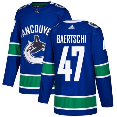Adidas Vancouver Canucks #47 Sven Baertschi Blue Home Authentic Stitched NHL Jersey